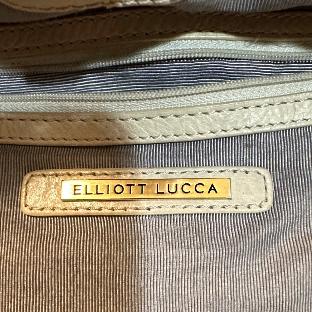 Elliott Lucca Cream Shoulder Bag with Gold Accents - Picture 2 of 6
